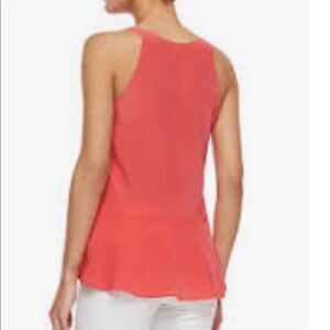 Rebecca Taylor Silk Ruffle Top, Lipstick Red Size 2